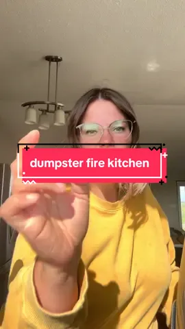 Clean my dumpster fire of a kitchen with me 🤪 #fyp #cleanwithme 