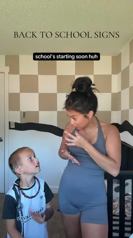 Back to school signs with my Deaf son! #asl #signlanguage #deaf #backtoschool #cochlearimplant 