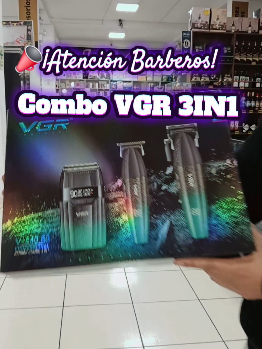 Combo VGR 3IN1, ya disponible en nuestra tienda Av Pinto (Frente a Polvos Rosados) 📱952718221 #maquinacorte #vgr #combovgr #barbero #tacna_peru🇵🇪 