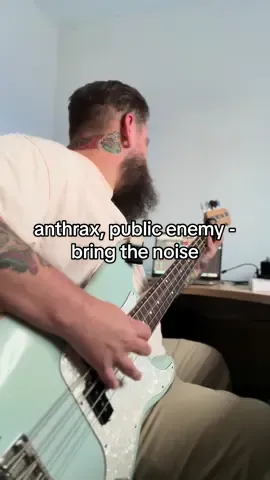 yeaaahhhhh boooooiiii BASS! how low can you go?  tiny bit of creative liberty with this seeing as this collab is from 91 but the original is an 80s classic. #publicenemy #anthrax #thrashmetal #hiphop #rapmetal #numetal #basstok #basscover #metaltok #bassplayer 