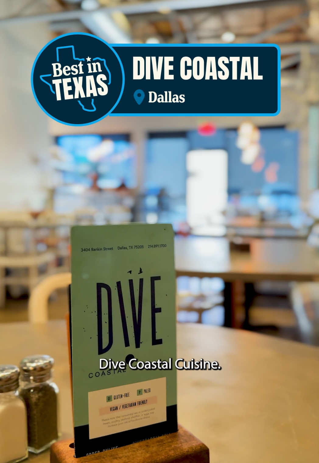 DFW, have you been to Dive Coastal yet? A local spot that thrives on supporting its community, Dive Coastal is known for its thoughtfully chosen and fresh ingredients and has definitely earned the title of Best in Texas. 🏆 #BestinTexas2025