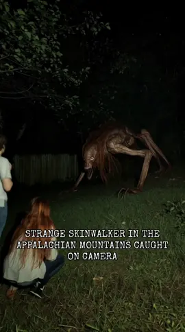 SCARY CRYPTID CAUGHT ON CAMERA IN THE APPALACHIAN MOUNTAINS #scary #horror #horrortok #strange #cryptid #skinwalker #appalachia #appalachianmountains 