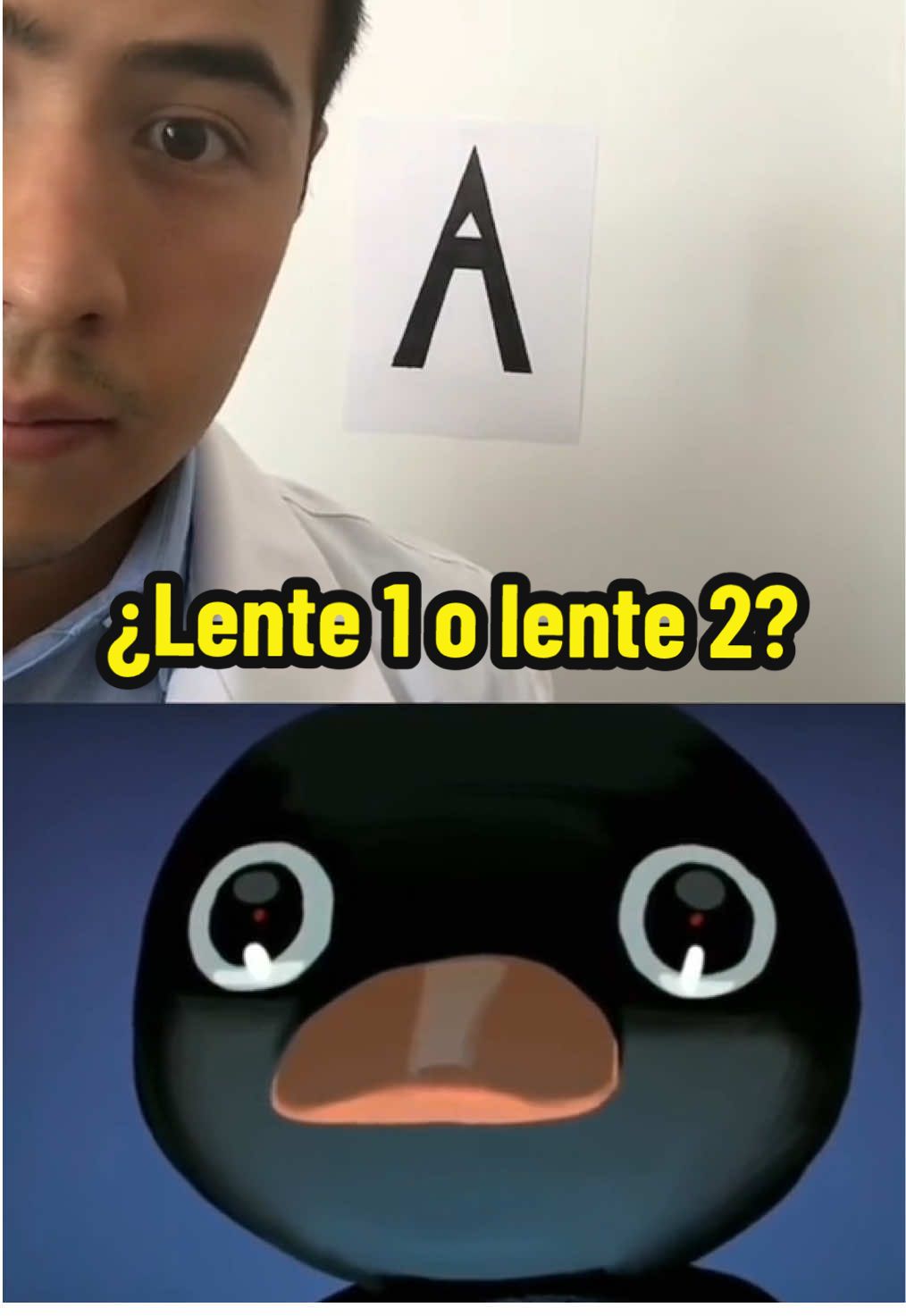 El POV de la pregunta más difícil de tu vida 😩 #pov #miopia #astigmatismo #pingu 