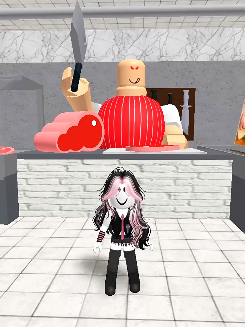 roblox obby 💜 game name: escape the butcher shop obby #roblox #fy #robloxfyp #fyp #viral #robloxtiktok #obby #robloxobby #speedrun 