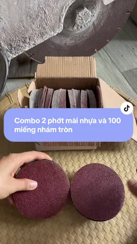 Combo 2 phớt mài nhựa và 100 miếng nhám tròn p100#thanhtam #kimkhi #viral 
