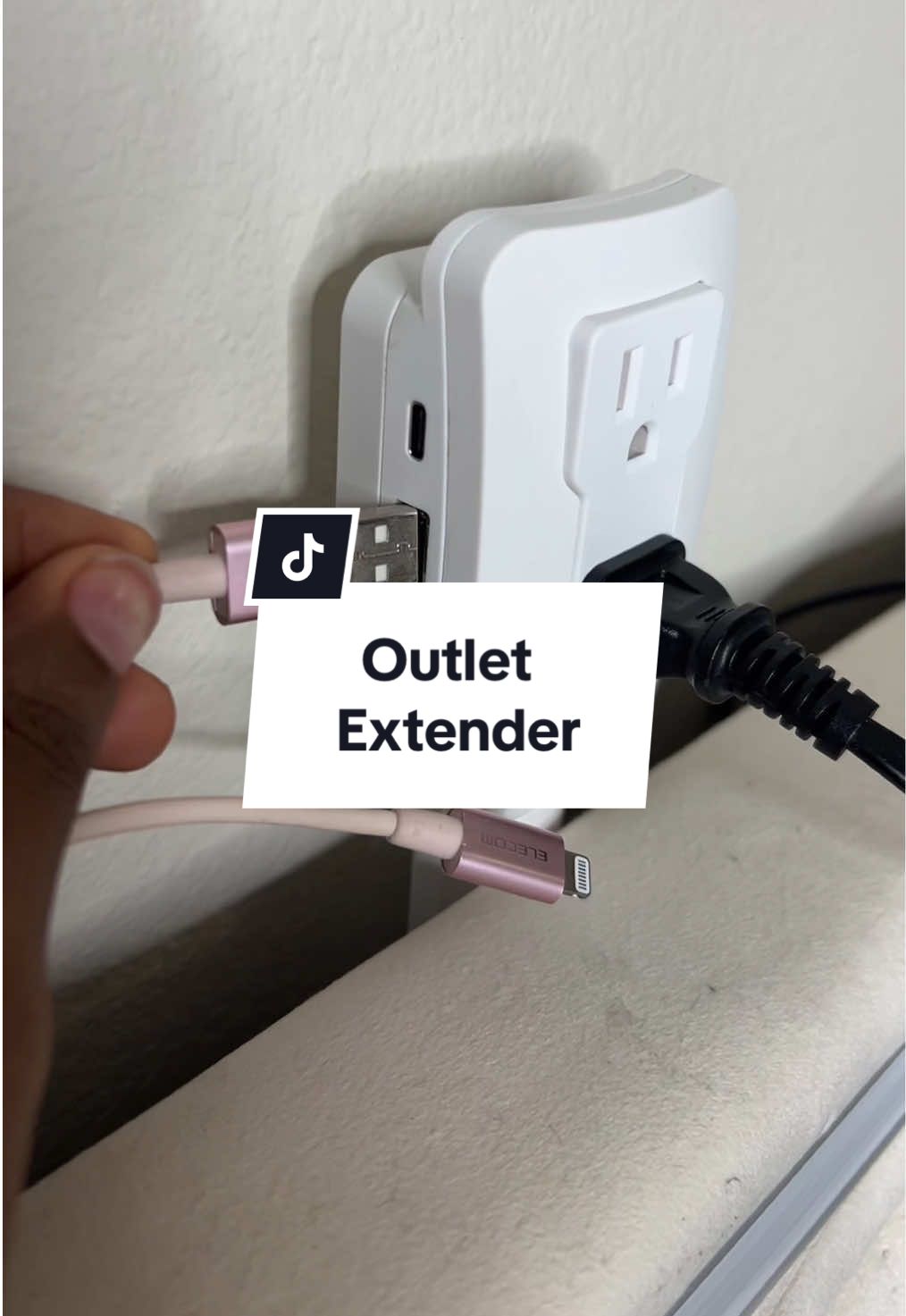 I was constantly swapping chargers and unplugging things just to make room 🔌 This outlet extender has a USB and C-type ports plus regular outlets so everything can stay plugged in at once now  #OutletExtender #outletextension #ezoutlet #homeorganizationhacks #chargingstation #homemusthaves #tiktokshopcreatorpicks #tiktokshopblackfriday 