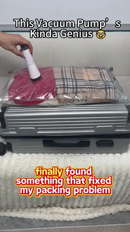 It’s not just for travel. The X7 is perfect for storing winter clothes.#travelhacks #packingtips #luggagelife #travelmusthaves #vacuumseal #packingsolutions #overpacker #suitcasehack #vacuumstorage #travellife #tiktokshopbacktoschool 