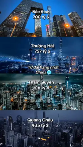 Chào mừng đến với 4 thành phố hạng nhất Trung Quốc đại lục. Các thành phố này đều đóng vai trò quan trọng trong nền kinh tế và sự phát triển của Trung Quốc, với những thành phố có những thế mạnh và vai trò riêng biệt. #xh #fyp #xhtiktok #chinaa #china #chines #beijing #shenzhen #shanghai #guangzhou 
