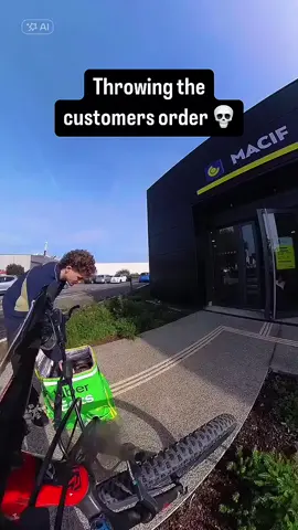This delivery man  threw her order on the ground, but it turned out that he was joking with her.
