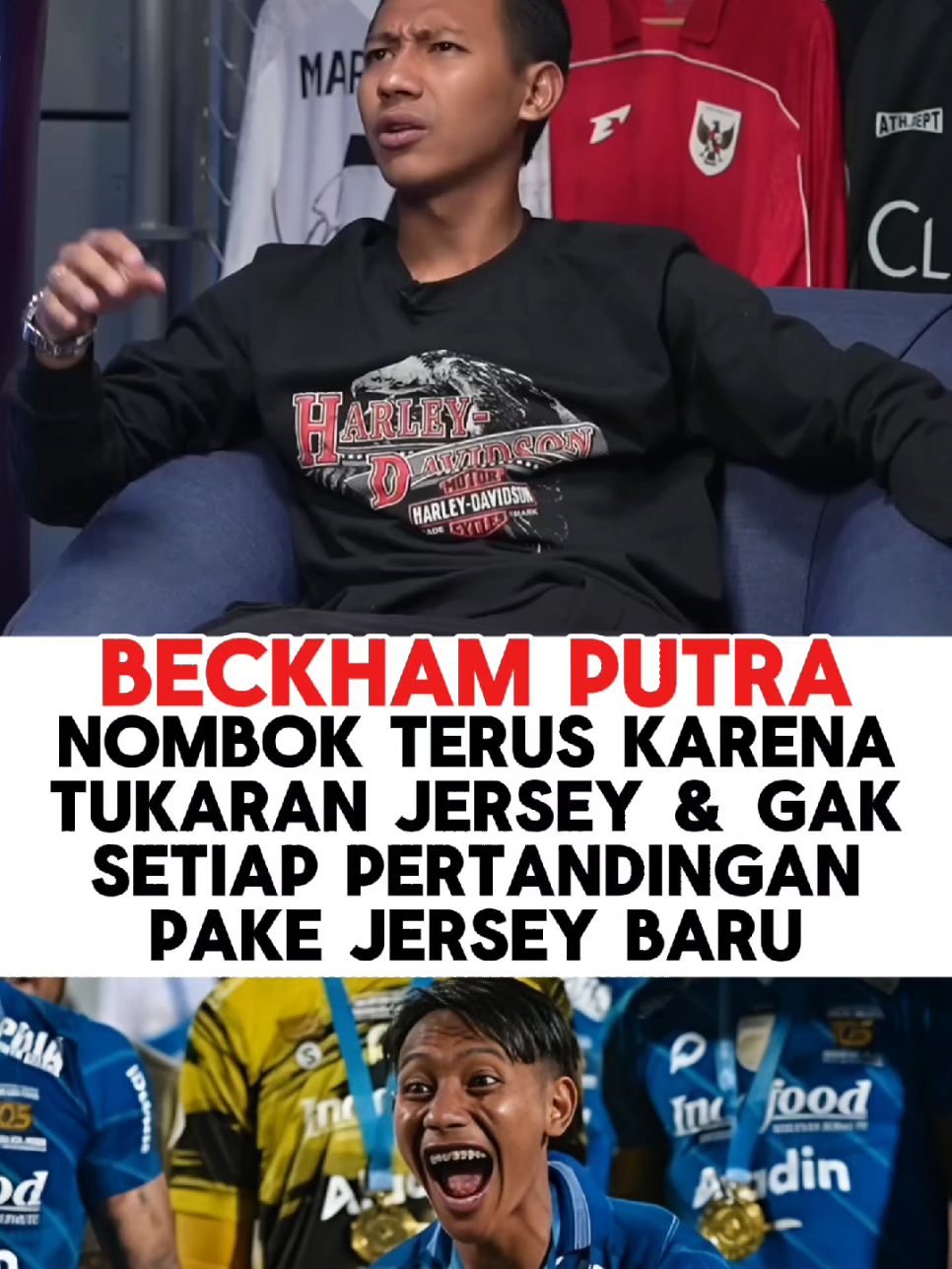 Beckham putra nombok karena tukaran jersey #beckhamputra #persib #jersey #vindes 