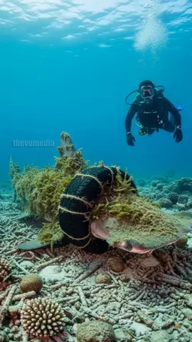 Scuba Diver Saves Shark From Deadly Tire! #rescue #animals #wildlife