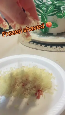 You can also add honey. I like it with out. #peaches #shaved #yummy #refreshing #fyp #food #illinois #friday 