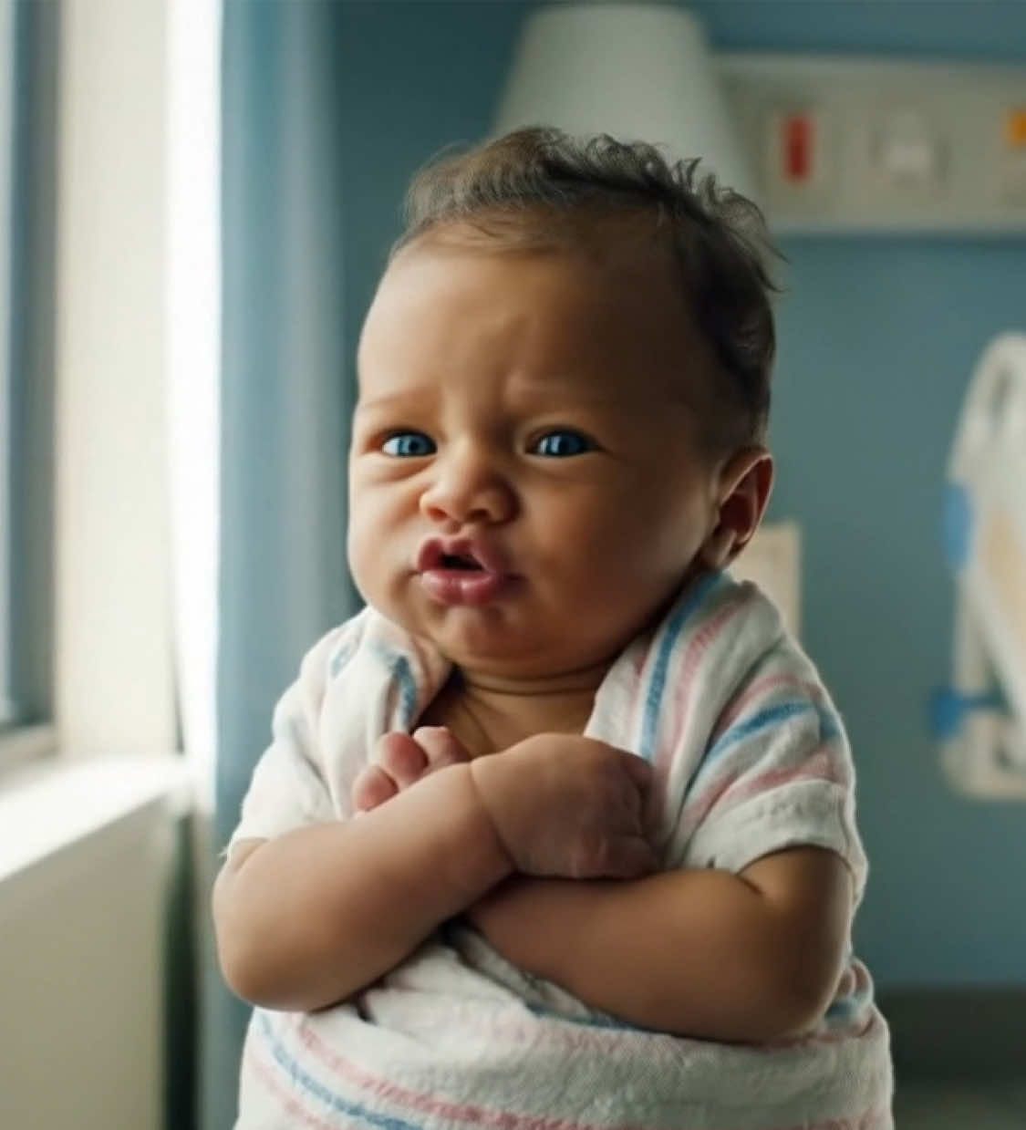 Mad Baby #fyp #funny #babygirl #newborn #talking 