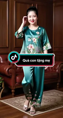 Bộ lụa in hoa trung tuổi #hoale4mua #bodotrungnien #botrungnien #quatangme #dobotrungnien 