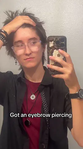 Not sure if I want anymore but I definitely love this one. #piercing#piercings#eyebrowpiercing#trans#ftm