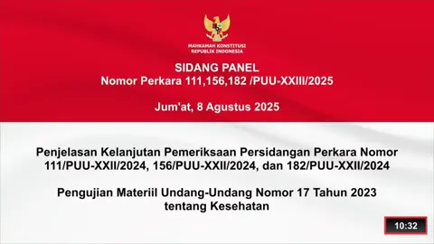 Pengujian Pasal 308 ayat 1 dan Pasal 304 ayat 2 UU.  Nomor 17 Tahun 2023 tentang  Kesehatan : 