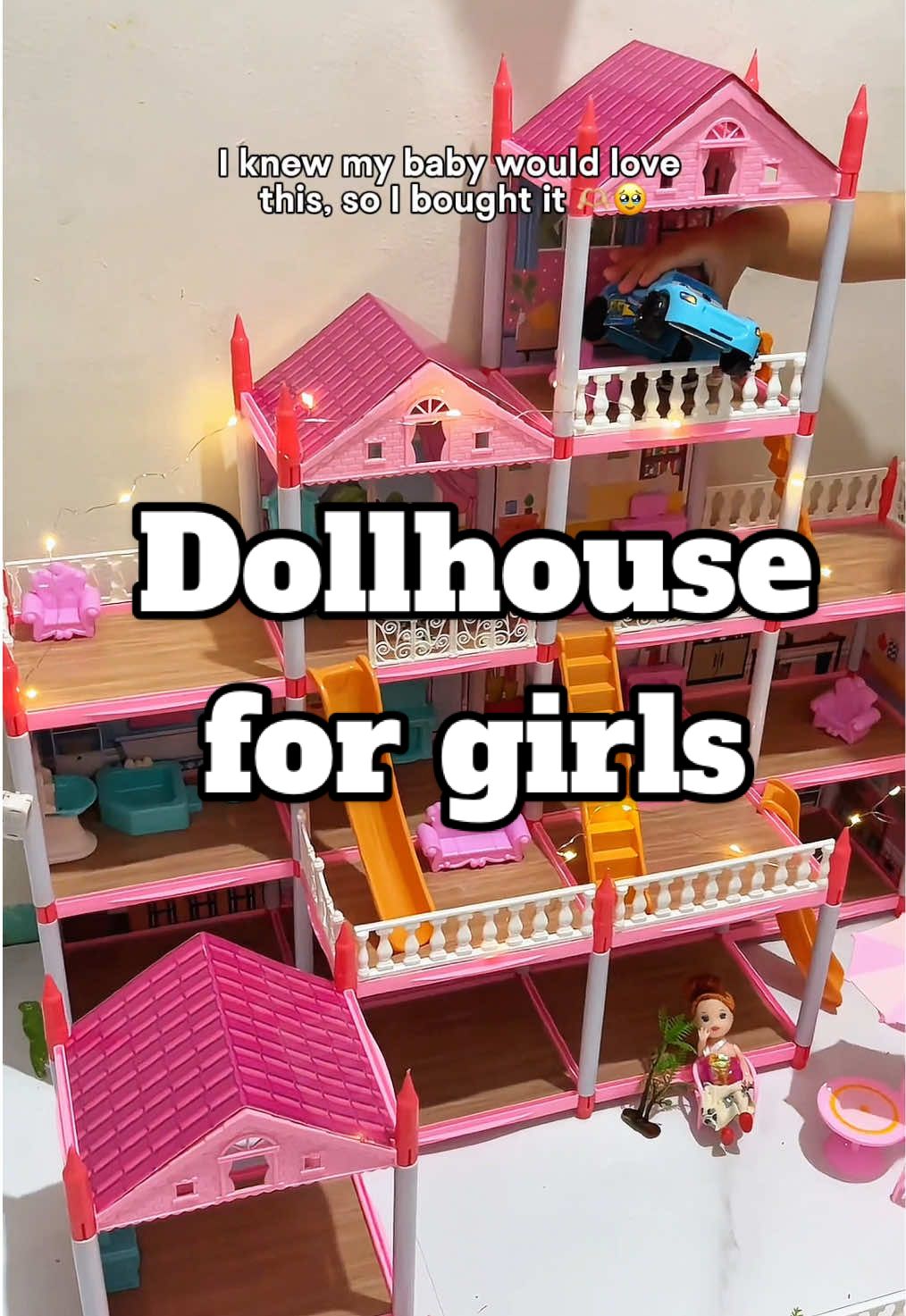 The Princess Dream Castle Doll House is a big, beautiful playset with multiple rooms, terraces, lights, furniture, and dolls- perfect for pretend play and sparking your child’s imagination. Easy to assemble and fun to decorate, it’s a dream toy for any little princess. Baby toys recommendation 💕 #dollhouse #castlehouse #princessdollhouse #diydollhouse #giftideas 