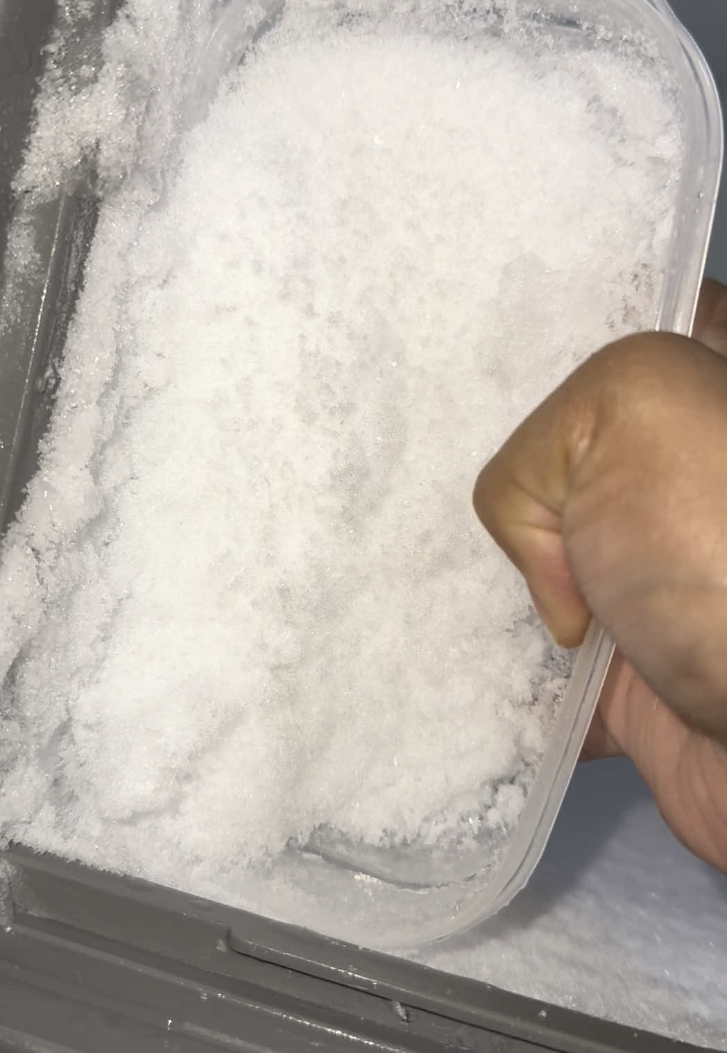 always scraping what i can 😋 #icetok #deepfreezerfrost #softice #fluffyice #icelovers #ice #snowice