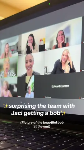 Jaci surprised the team with a bob haircut… you can tell by their facial expressions that they ~*loved*~ it :)  #newhairwhodis #bob #bobhaircut #hairreveal #surprise #prank 