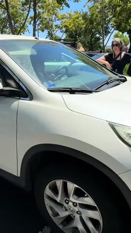 Crazy Lady Grabs Camera And Tries To Block License Plates! #fyp #viral 