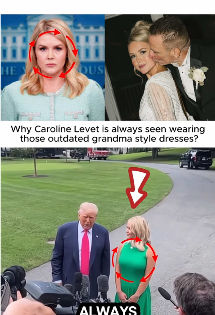 Why Caroline Levet is always seen wearing those outdated grandma style dresses?#foryou #usa #trump #caroline #news #usnews 