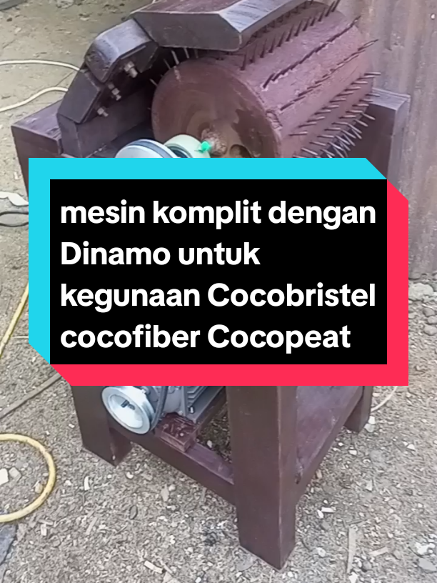 mesin komplit dengan Dinamo dengan kegunaan Cocobristel cocofiber Cocopeat untuk order silahkan klik link yang ada di bio atau DM #mesinserabutkelapa #kelapa #cocobristelindonesia #cocopet #cocopet #serabutkelapa #kelapatua 