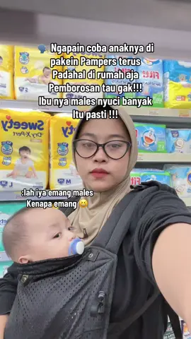 Males banget emang,,terus gk mau rumah bau pesing kayak rumah kamuu 😝😝😝 #bayi #ibuanak #ibuanak1 #bayilucu #pampers #fyp 