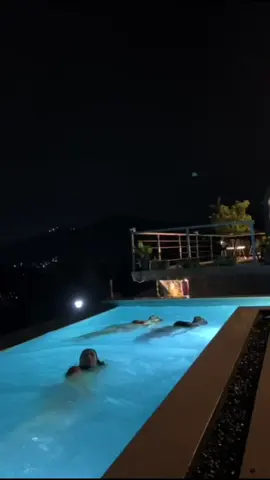 Nights like these with the whole group 🌙#poolparty #foryoupage #teenagers #latenightswimming #fypシ゚ #kathmandu #nightpool 