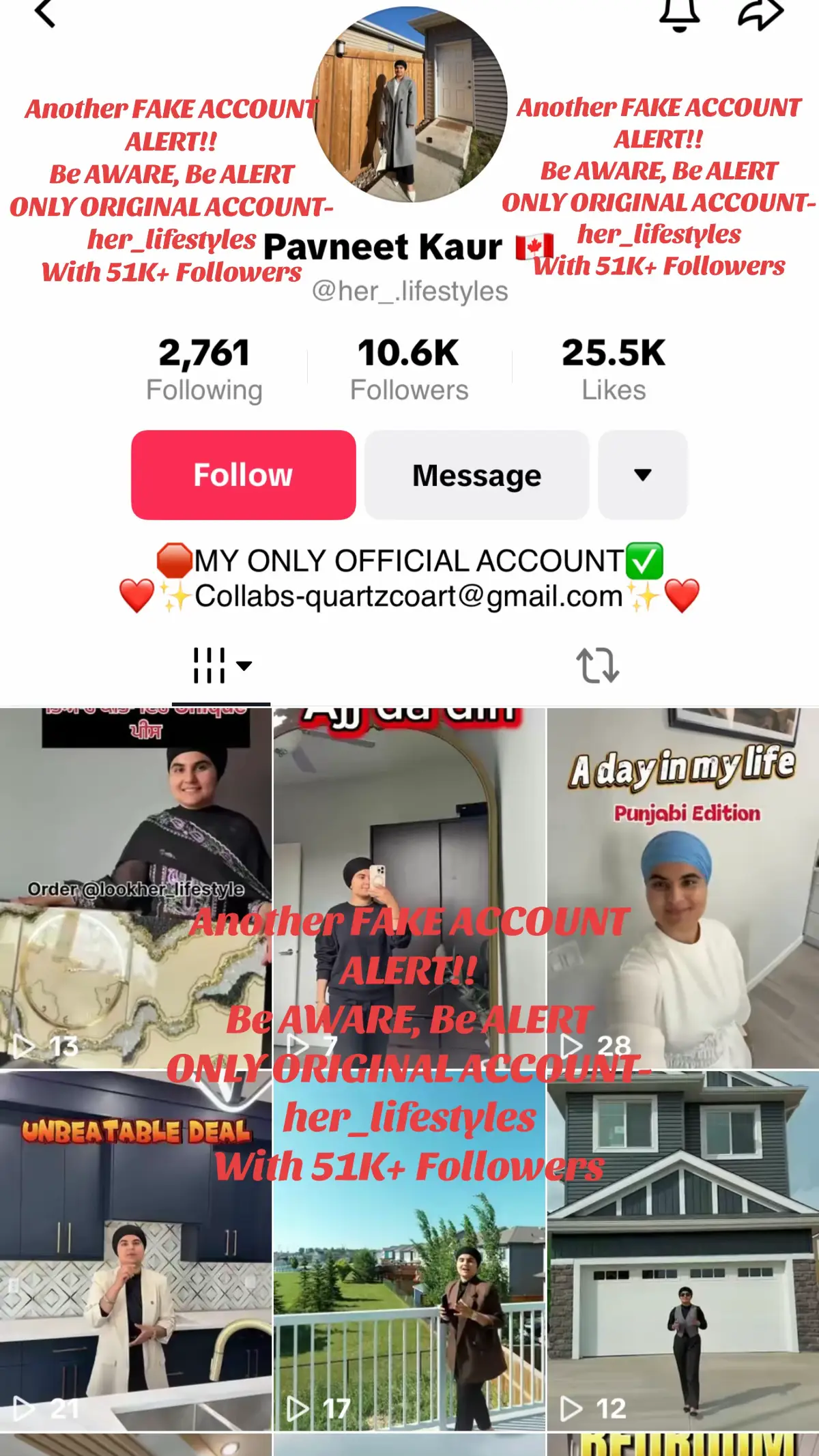 Hey everyone, I wanted to let you know there’s a fake TikTok account pretending to be me — the username is @her_.lifestyles. This account is copying my videos and trying to confuse my real followers. Please be careful and only follow and interact with my official account: @her_lifestyles. If you see the fake account, please report it to TikTok and don’t engage with it. Thank you so much for your support and for helping me keep our community safe! 💖🙏