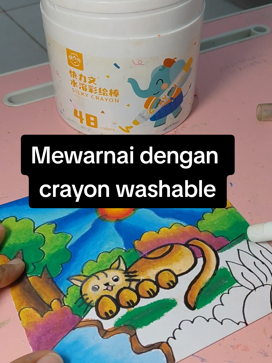 Semoga bermanfaat. Tunggu part berikutnya ya untuk finishing. #lembarmewarnai #juara1mewarnai #colouringkids #mewarnaidengancrayon #menggambarkucing #menggambarpemandangan #sketsamewarnaimudah #fyppppppppppppppppppppppp #fyp #fypシ゚viral🖤tiktok 