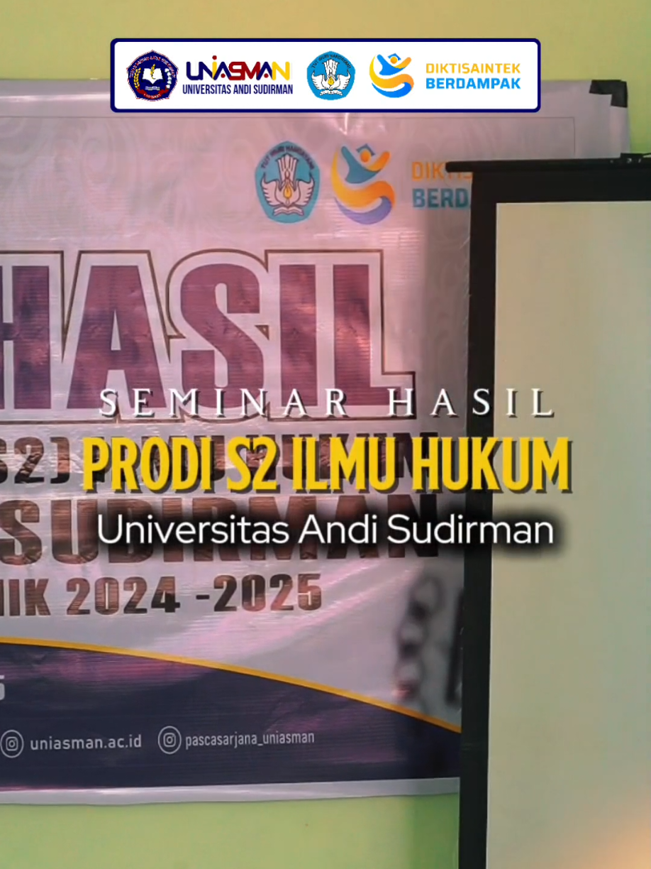 📚 Seminar Hasil S2 Ilmu Hukum Tahap akhir menuju gelar magister bukan cuma soal presentasi, tapi juga pembuktian atas proses panjang yang telah dijalani. Mahasiswa pascasarjana S2 Ilmu Hukum Universitas Andi Sudirman hari ini berbagi hasil penelitian yang nggak hanya kaya secara akademis, tapi juga relevan untuk dunia hukum kita saat ini. 🔍⚖️ Semangat, fokus, dan dedikasi mereka jadi bukti bahwa belajar hukum itu bukan hanya tentang teori—tapi juga kontribusi nyata untuk perubahan. Kamu tertarik kuliah hukum dan ingin lanjut sampai S2? ✨ Universitas Andi Sudirman siap jadi tempat tumbuh dan berkembangmu! Yuk, cari tahu lebih banyak dan daftar sekarang! #S2IlmuHukum #SeminarHasil #UniversitasAndiSudirman #HukumUntukBangsa #PascasarjanaAndiSudirman