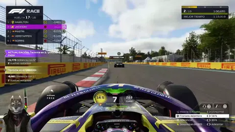 Cuando te metes una pelea con el 7 veces campeón del mundo! Sir lewis esta vez no 🏁 #f1 #f125 #race #game 