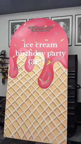 I have less than 48 hours to put together an ice cream birthday party!!!  I’m a sucker for throwing a fun themed birthday party and this year I’m turning 31 (gasp) and thought it would be so fun to throw myself a Baskin Robbin’s themed party. 🎈 I managed to finish the backdrop, added a faux awning and blow up lots of balloons. Do we think we can pull this off?! #31stbirthday #birthdaypartydiy #diypartydecor #diydecor #icecreamparty #icecreambirthdayparty #icecrramoartytheme #baskinrobbinsbirthday @baskinrobbins #DIY #doityourself #birthdaypartyideas 