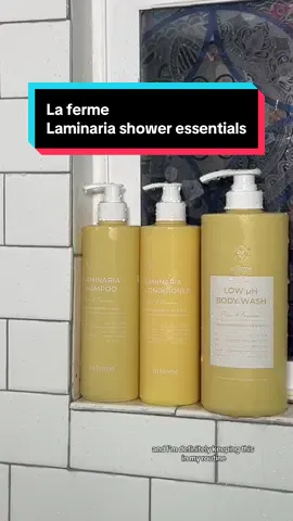 Loving how soft and fresh my hair feels with Laminaria Pear & Freesia shampoo and conditioner. The body wash is gentle and leaves my skin feeling hydrated without drying it out. Totally recommend! #laferme #haircare #bodycare #shampoo #conditioner #bodywash #bodygel @Laferme_official 