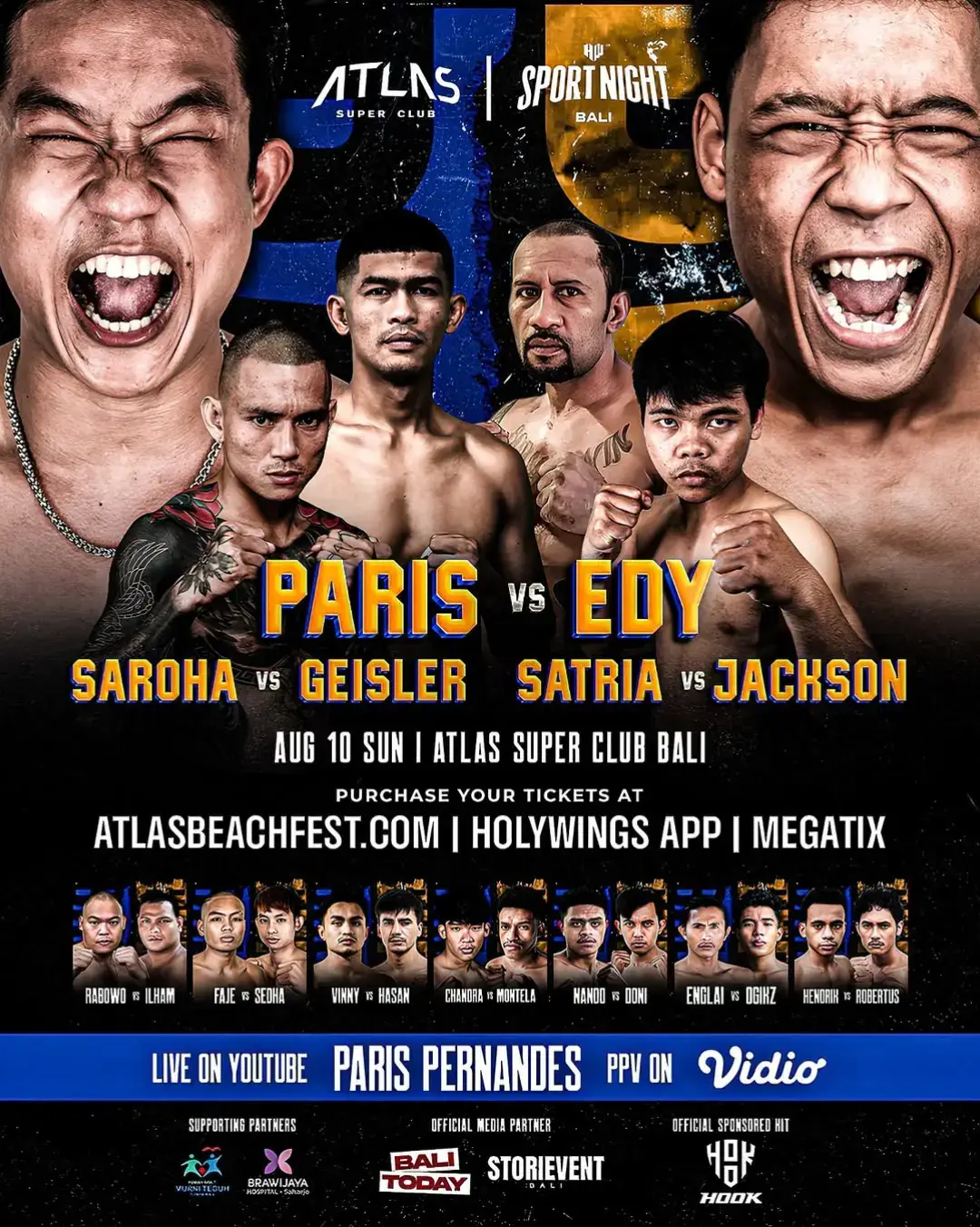 Kembalinya Paris Pernandes setelah vakum ‼️ Live di YouTube @parispernandes_  dan Live Pay Per View di Video @vidiosports  #hss #hsn #bali #parispernandes #paris #edy #edyboxing #combatsports #boxing #indonesia