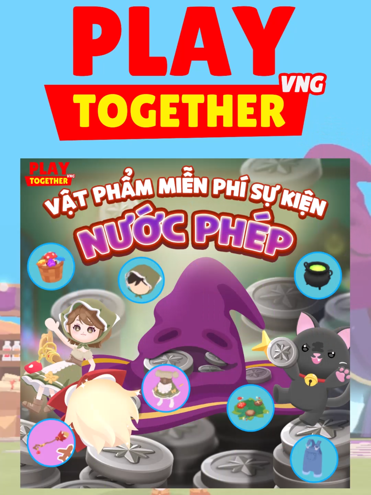 Tổng hợp vật phẩm miễn phí sự kiện Nước phép mới - Bản cập nhật mới Play Together #playtogether #playtogethervng #GamingOnTikTok #WhatToPlay