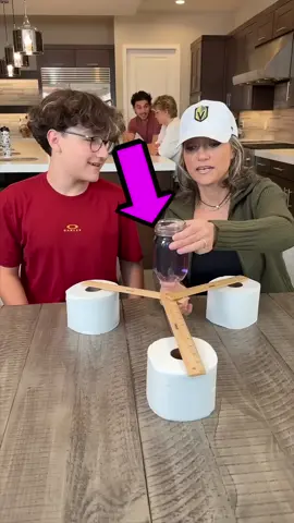 Will the Jar Stay or Spill #challenge #balance #momamdson #grandma