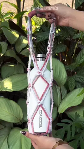 Strap botol tenteng gemes🫶🏻🫶🏻 #macramia #fyppppppppppppppppppppppp #fyp #foryou #bottlestrap #strapbotolminum 
