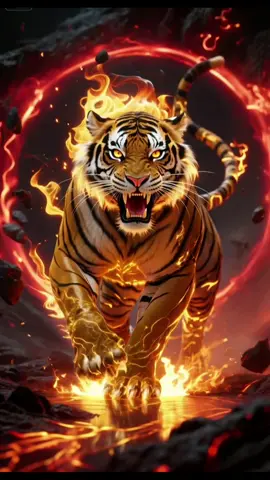 Live Wallpaper Caption:🔥Mythic Fire Tiger Unleashed 🔥 This blazing tiger breaks free!Epic beast energy. #tiger #fire #unleashthebeast #wild #fyp #beast #4k #aiart #ai #wallpaper #power #livewallpaper #fpy #fpyシ #foryou #animals #foryoupage #roar #fypシ #2025 #break 