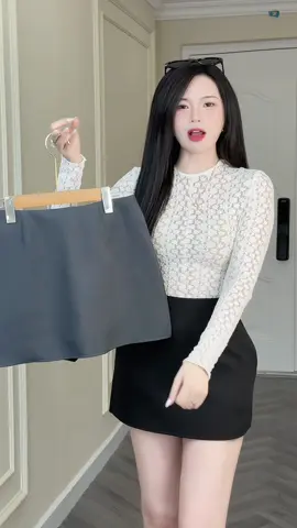 Chân váy ngắn đứng phom A #champhanreview #chanvay 