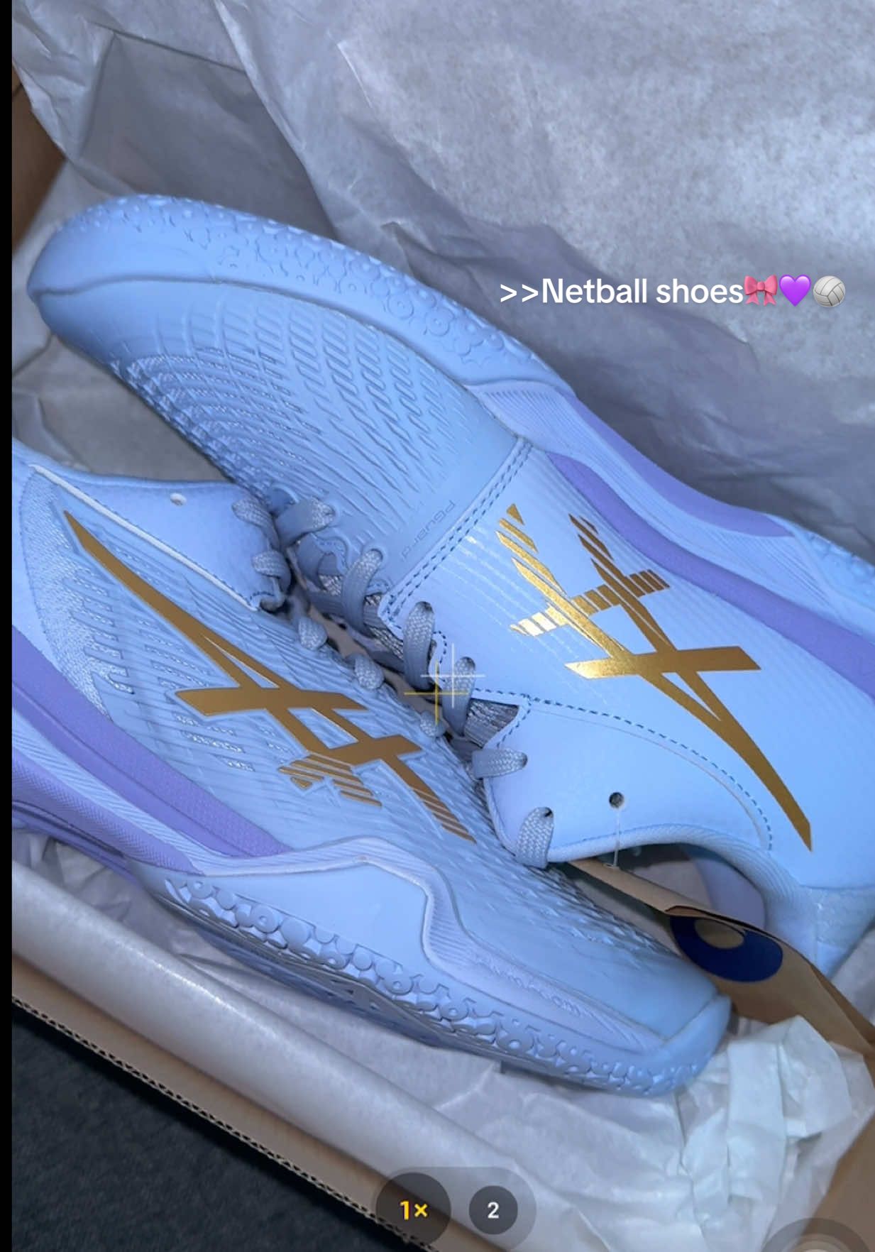 Lurvee the color🦄💜 @ASICS #courtcontrolff3 #asics #netball #shoes #bolajaring 