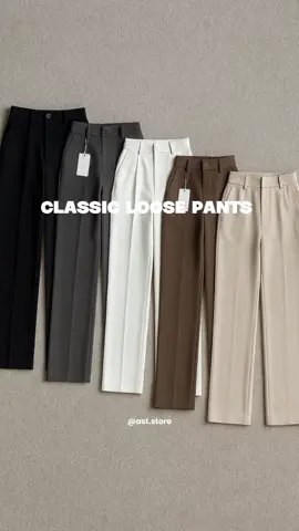 Classic Loose Pants #celanawanita #pants #celanapants #celanaformal #outfitideas #outfitinspiration 