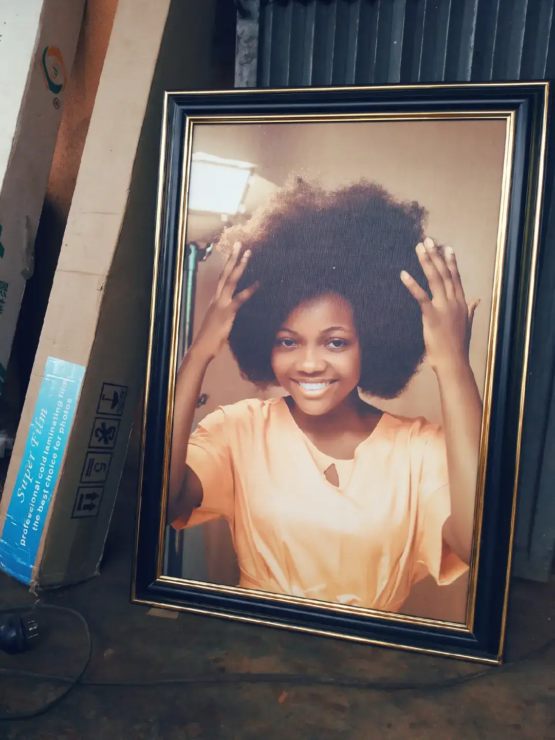 24by36 inches frame  for your NYSC frame and picture memories we're available and taking order location is Otukpo Benue state Nigeria delivery is nation wide