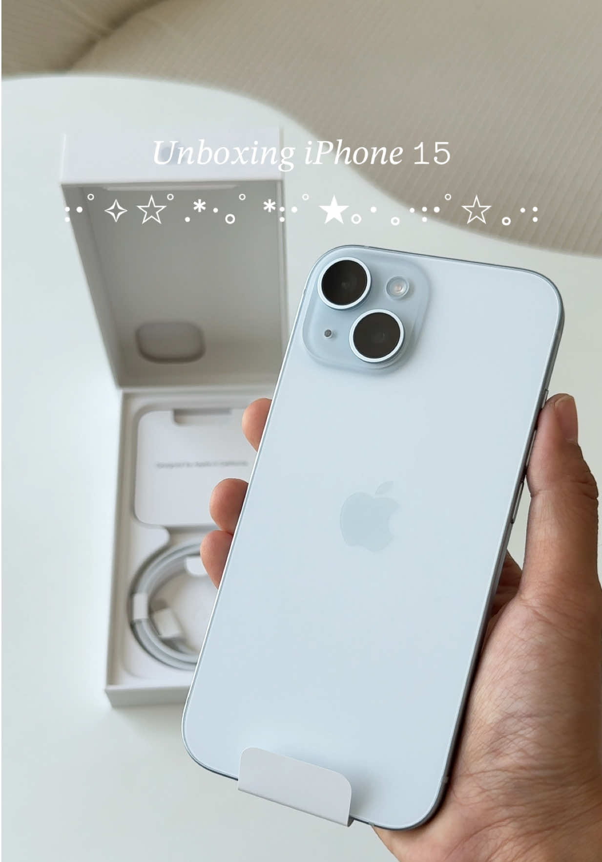 Unboxing iPhone 15 Blue.🩵#unboxing #iphone15 #shopiphone_kad #ผ่อนไปใช้ไป 
