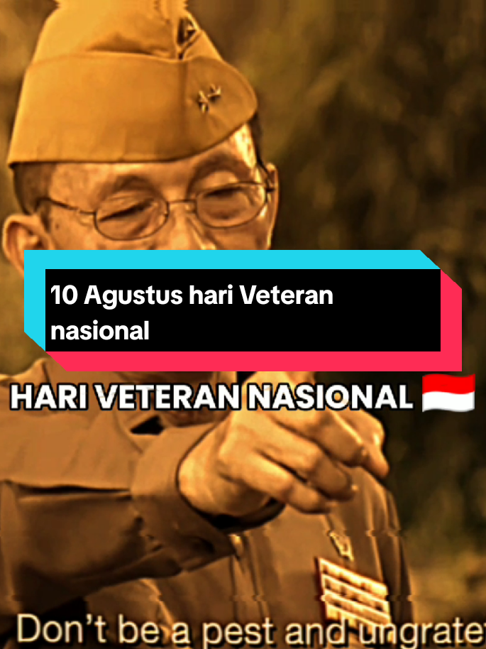 K.R.P✓|  10 Agustus Memperingati Hari Veteran Nasional 🇮🇩🫡. [10 Agustus 2025] 🍁 Sejarah hari veteran   Presiden ke-6 Republik Indonesia Susilo Bambang Yudhoyono pada Agustus 2014 menetapkan tanggal 10 Agustus sebagai Hari Veteran Nasional dan dinyatakan bukan hari libur. Peringatan Hari veteran Nasional dimaksudkan untuk mengenang gencatan senjata pada tanggal 10 Agustus 1949 setelah para Pejuang Kemerdekaan Republik Indonesia melawan Tentara Belanda. Sosok pejuang yang ikut Andil dalam kemerdekaan Indonesia, Mereka sang patriot yang selalu menjadi garda terdepan bangsa dalam masa kemerdekaan melawan penjajah. sumber video: YT Cenderawasih Channel 🙏 🇮🇩 🍂JASMERAH #hariveterannasional #veteran #pejuang #kemerdekaan #indonesia #merdeka #jasmerah 