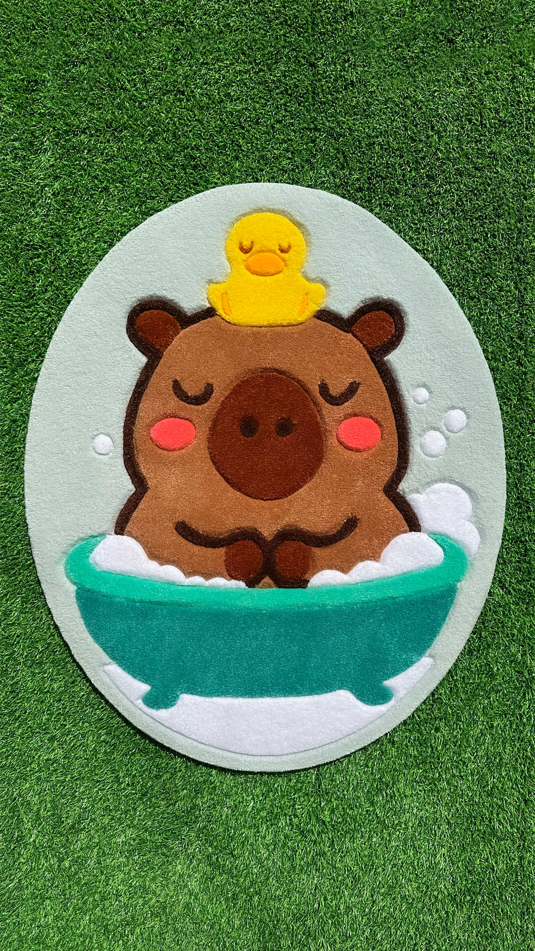 Relaxing Capybara rug ASMR! ✨ #Capybara #capybaratiktok #asmr #satisfying #oddlysatisfyingvideos #work #relaxing 