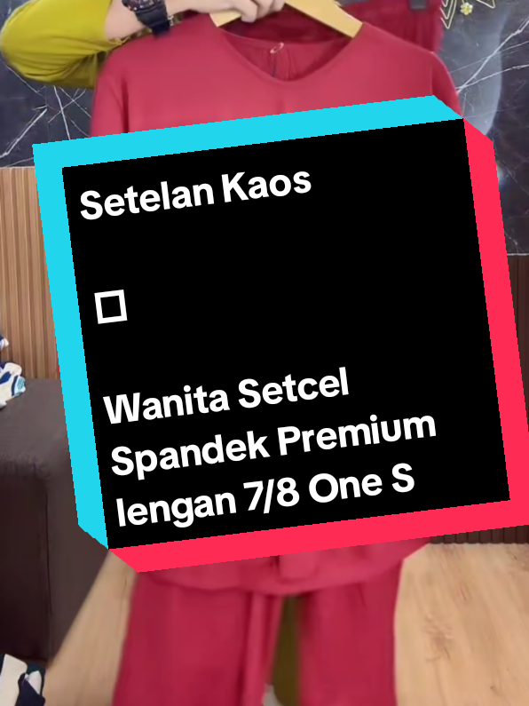 Setelan Kaos 口 Wanita Setcel Spandek Premium lengan 7/8 One Set Murah Terbaru Atasan Baju Oversize Belah Samping Celana Panjang Dewasa jalan soft pink baju wanita#setwanitakekinian #kaoslembut #viraltiktok #belidisini😎👇 #belilokal 