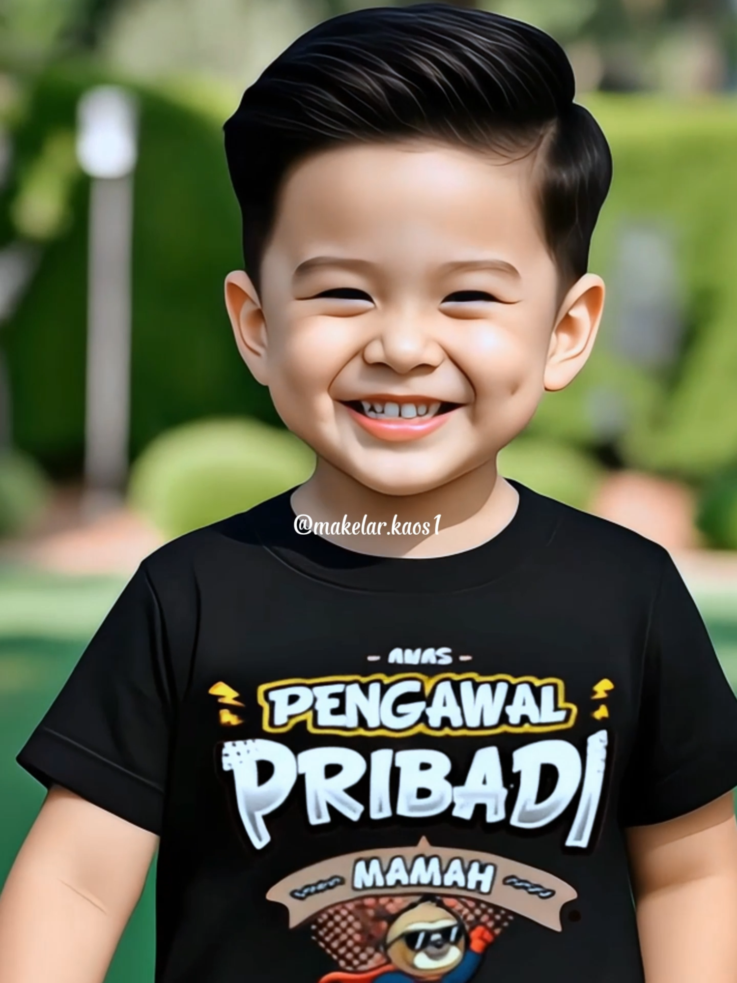 pengawal pribadi mamah anak laki laki kaos keren