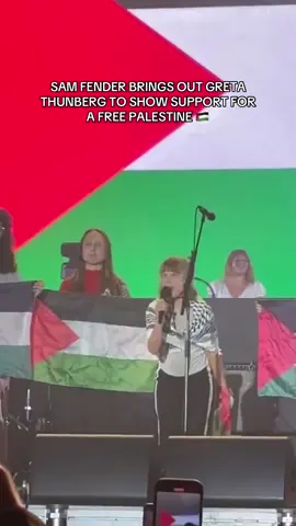 FREE PALESTINE 🇵🇸 Thank you for using your platforms @Sam Fender #gretathunberg #fyp 