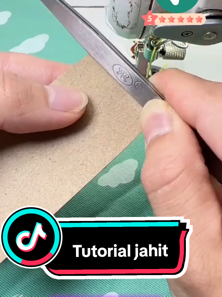 Tutorial jahit klim Dan bisban lipat bersih cuma pakai karton aja tanpa corong😁👍 #ridwancorongmesinjahit #ridwancorong #tutorialjahit 
